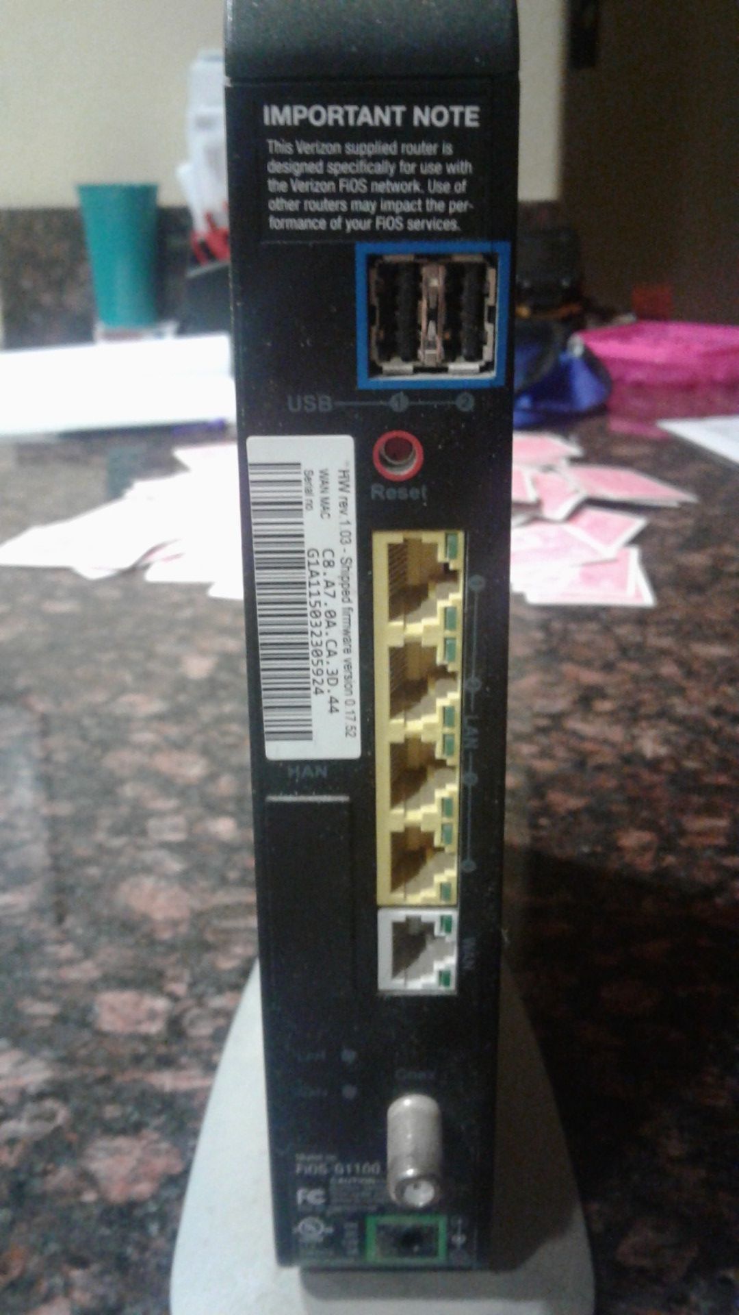 Verizon fios router