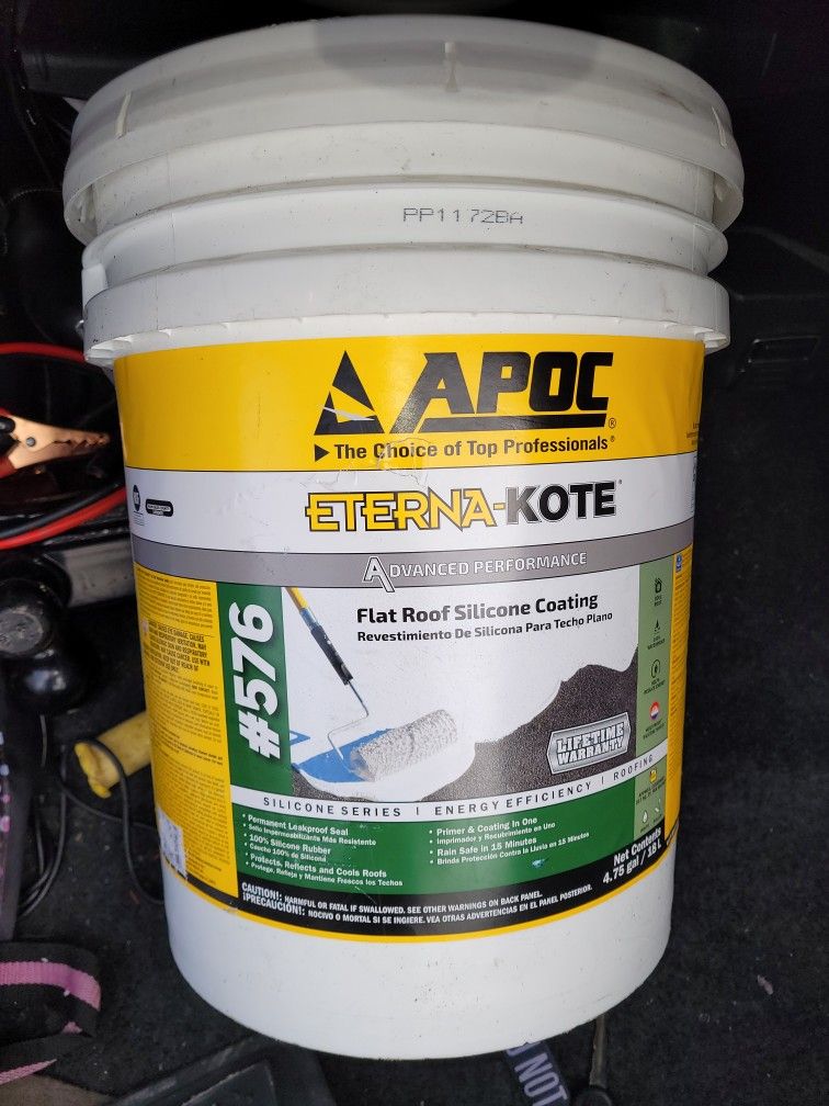 APOC #575 Silicone Roof Coating 5 Gal. ***LIFETIME GUARANTEED *** To Last