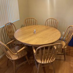 Oak Dining Table Set 