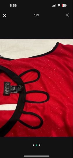 New Women Red N Black Beautiful Short Dress Size 14 only