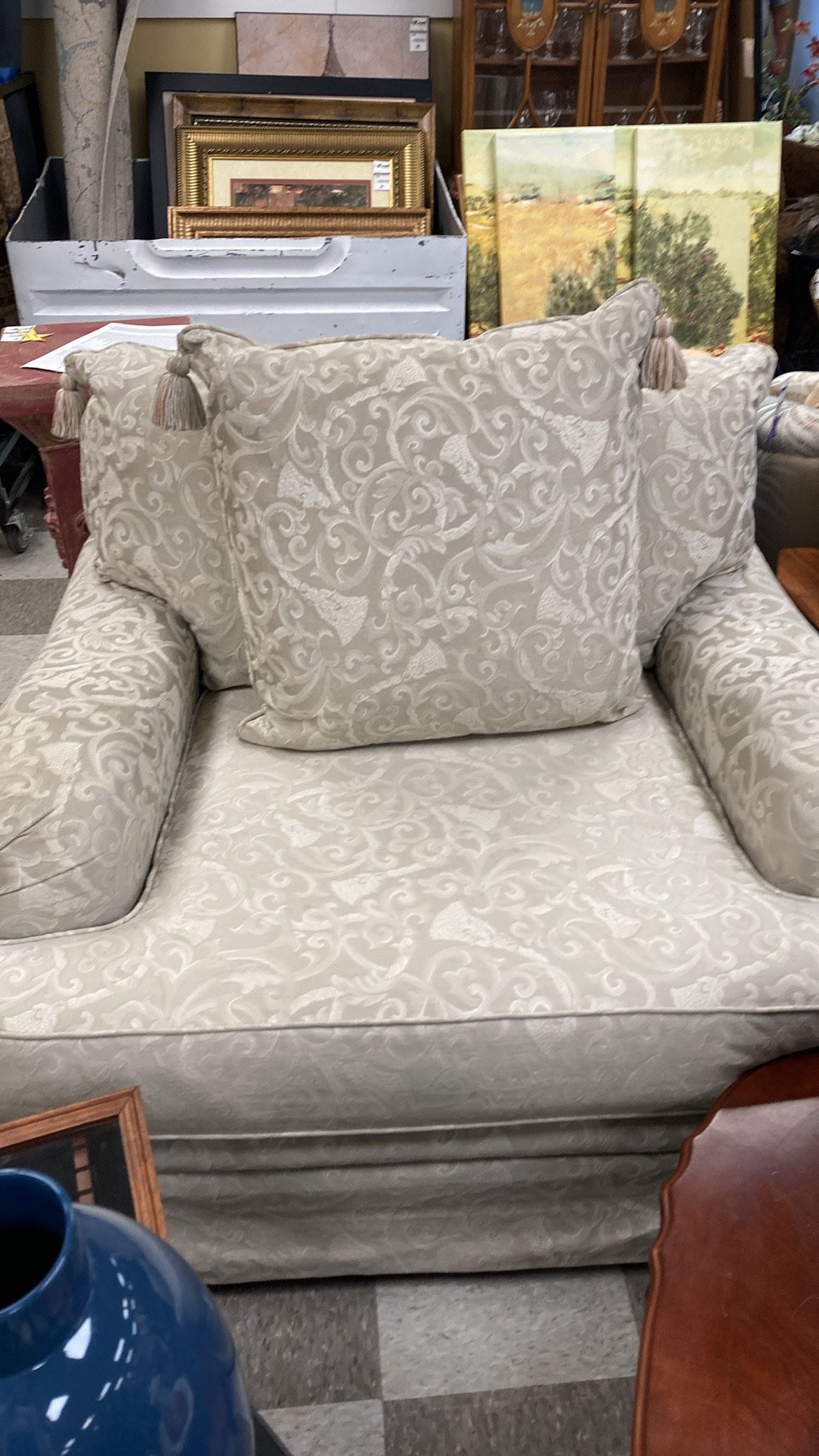 Cream Oversized Arm Chair