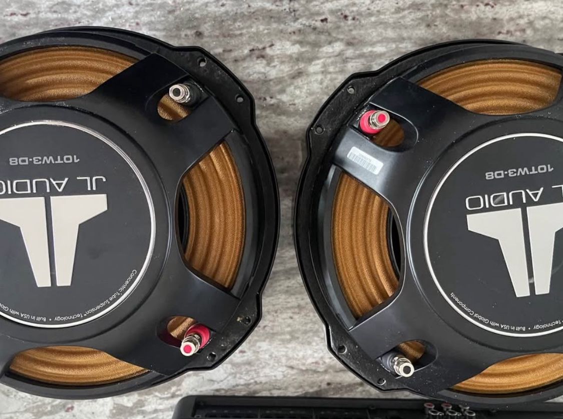 2 - JL Audio 10TW3-D8 Shallow-mount 10" subwoofer with dual 8-ohm voice coils