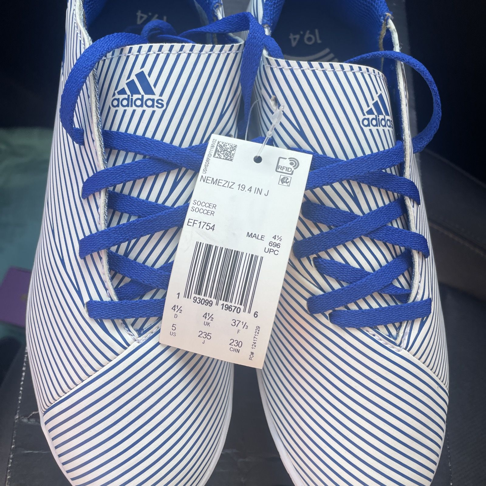 Adidas Nemeziz 19.4 IN J Indoor Soccer Shoes Size 5