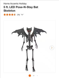 Pose and stay bat skeleton