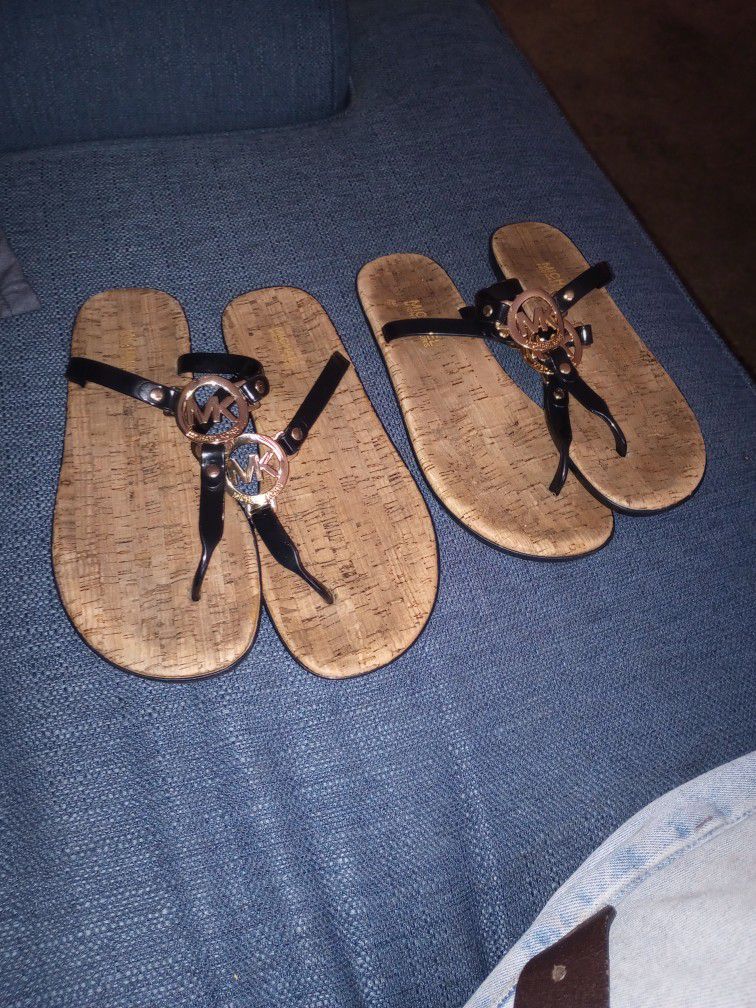 Michael Kors Flops One Pair Is A Size 9 The Other Pair  Size 7 $10 Each