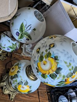 Vintage Double Hurricane Lamps