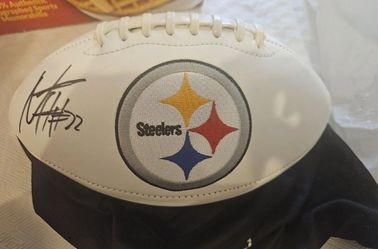 Signed Pittsburgh Steelers White Panel Football