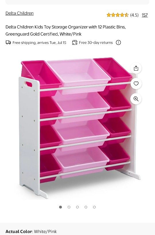 Delta Pink 12 Bin Organizer