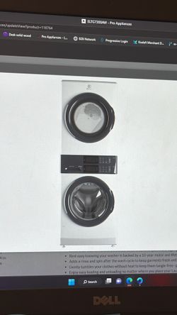 Electrolux washer and  gas dryer stackable