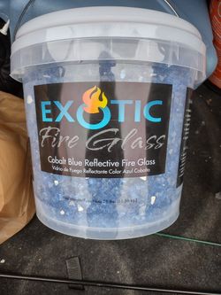 Exotic Fire Glass Cobalt Blue Reflective Fire Glass 25lbs