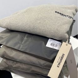 Fear of God Essentials Hoodie + Grey Sweatpants Set