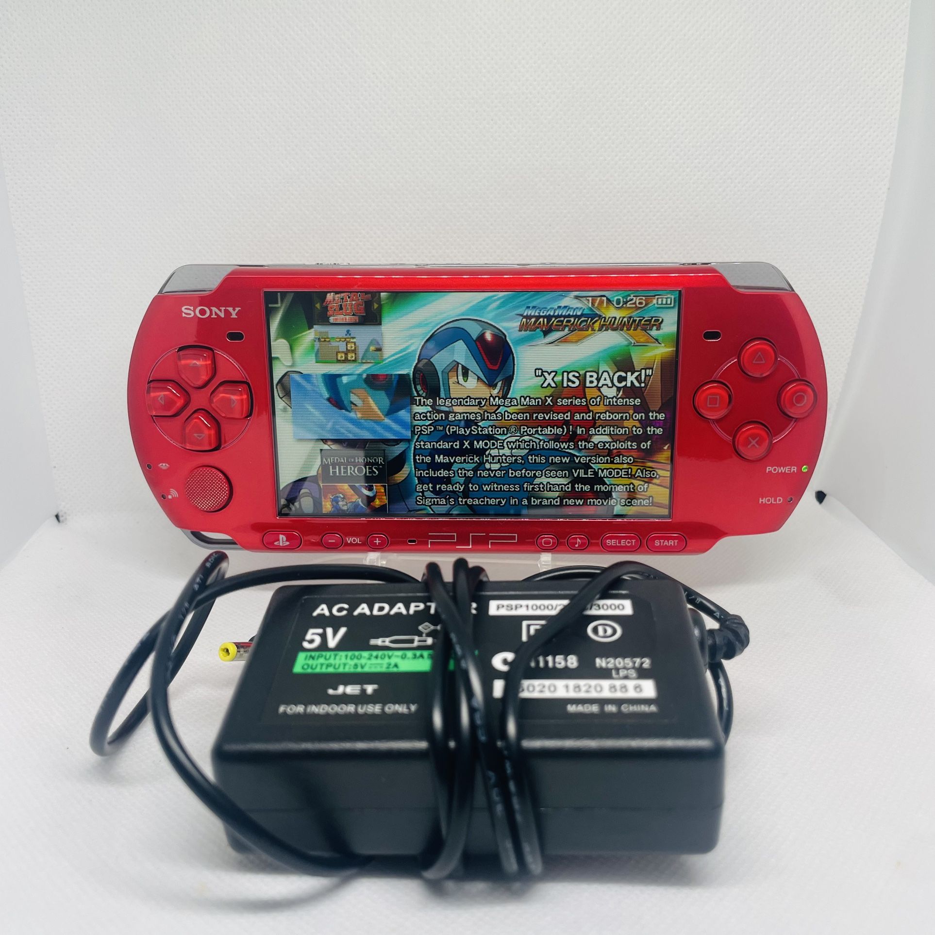 PSP 3000 Radiant Red with Battery, 128gb Memory Card And Charger (Read Description)🔓‼️