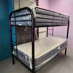 Twin Bunk Bed Frame With Mattress 