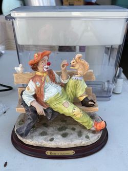 Ruby's Collection Clown Figurine on Bench