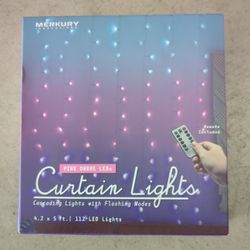 Pink Ombre Curtain Lights 4.2ft X 5ft 112 LED Light
