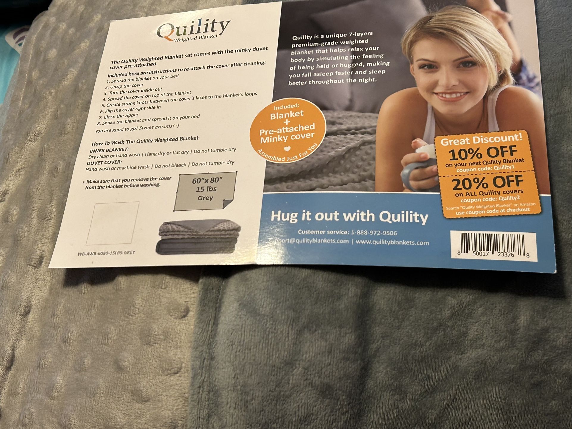 60x80 (Almost new) Weighted Blanket