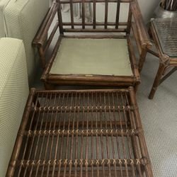 MCM McGuire San Francisco 3 Piece Lounge set: Chair, Ottoman And Side Table $500 