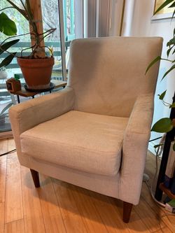 Light Grey Upholstered Accent Chair