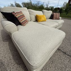Cindy Crawford Cream Two Piece Sectional Couch! ***Free CurbSide Delivery*** 