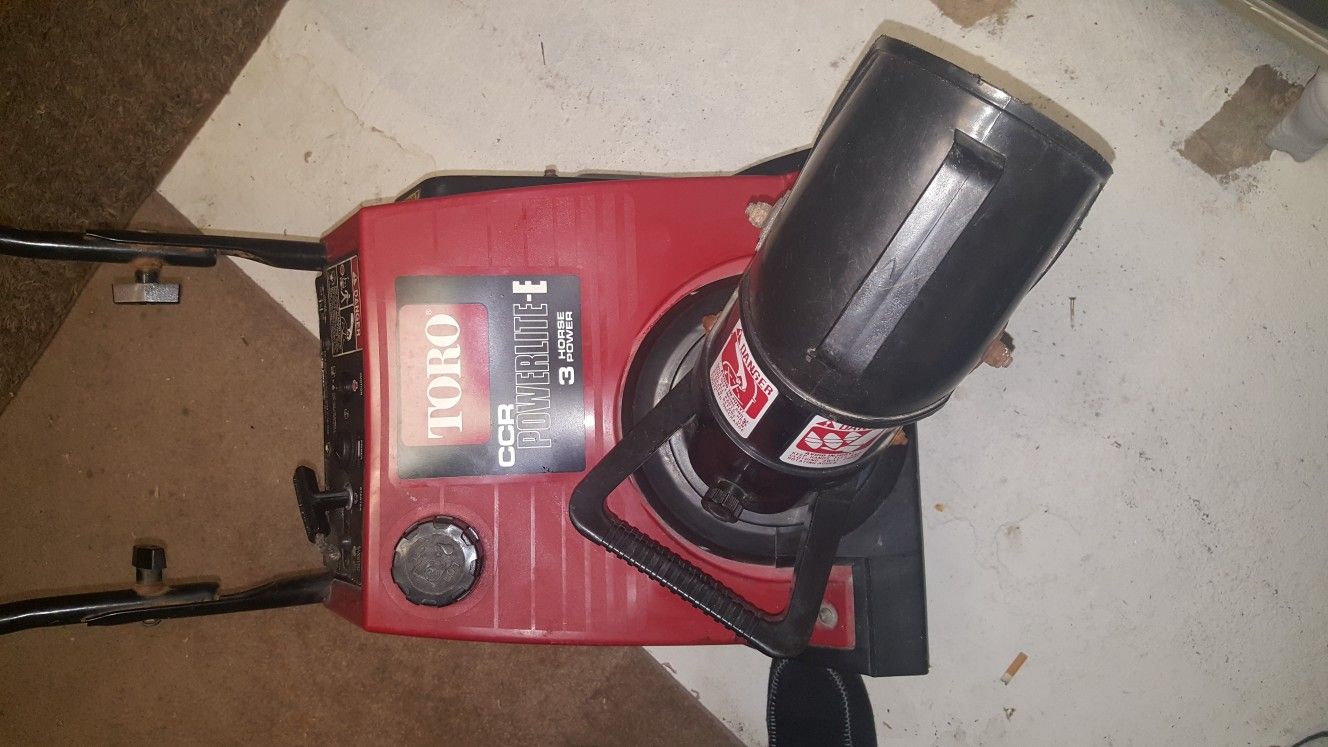 Toro ccr powerlite-e 3hp snow blower
