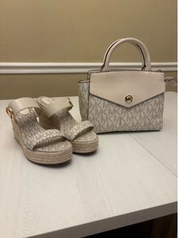 Michael Kors Handbag and Wedge Sandals Set
