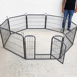 (NEW) $65 Heavy Duty 24” Tall x 32” Wide x 8-Panel Pet Playpen Dog Crate Kennel Exercise Cage Fence Play Pen 