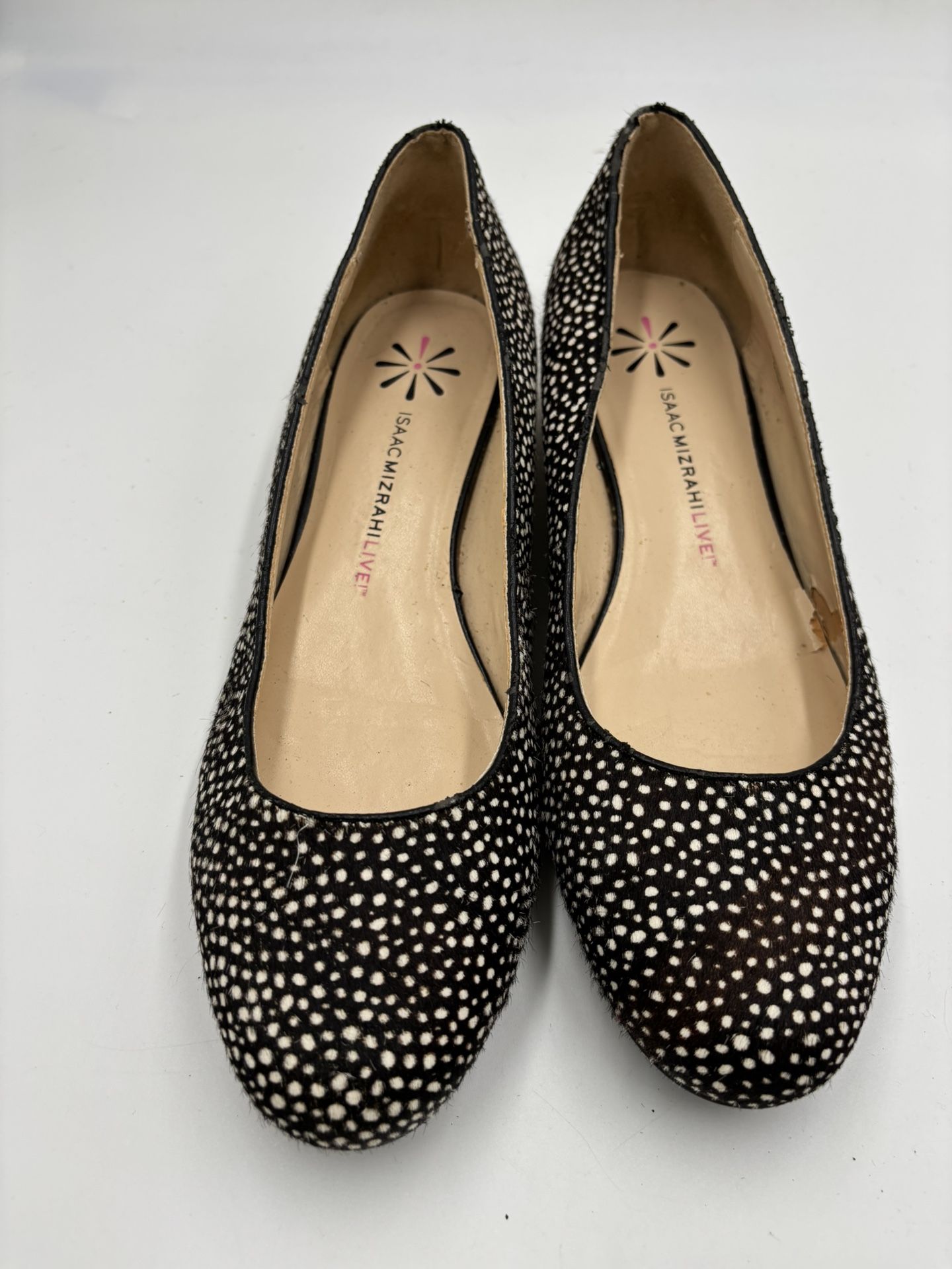Isaac Mizrahi Live Stenciled Calf Fur Uppers 9M