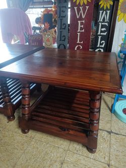 2-BEAUTIFUL JORGE  KURCZYN  100%WOOD TABLES