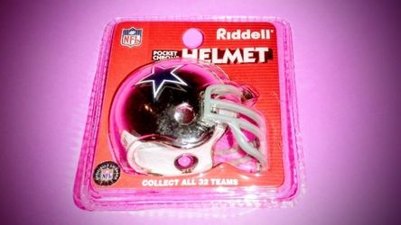 Dallas Cowboys Riddell Mini Helmet Chrome NFL Collectible Sealed in Original Packaging