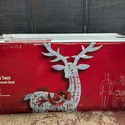 6 ft. Iridescent Twist LED Iridescent Buck Holiday Yard Decoration