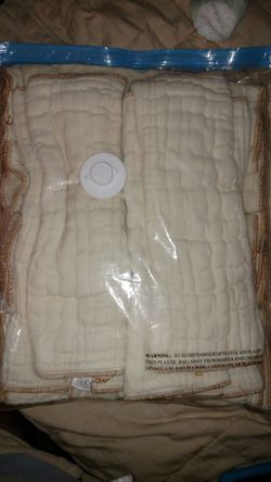 Organic cloth prefolds clothez brn stitching