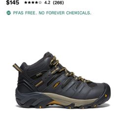 Keen Steel Toe Boots (Hiking Style) Size 9.5 U.S. mens