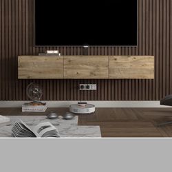 Modern Floating TV Mounted Media Console