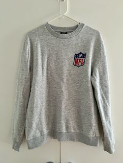 asos nfl grey crewneck sweatshirt size medium