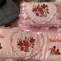 Vietnamese Wedding Pillow Set (3) (Tram Nam Hanh Phuc)