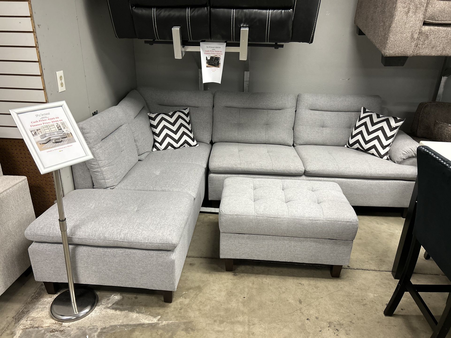 Sectional W Ottoman Include 