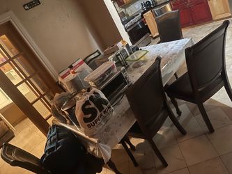 Table and Chairs set together