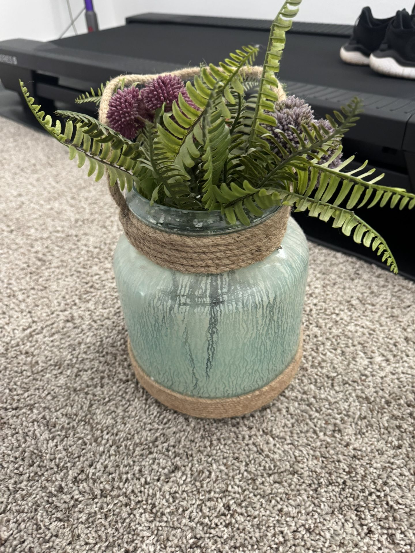 Blue Flower Vase With The Flowers Included