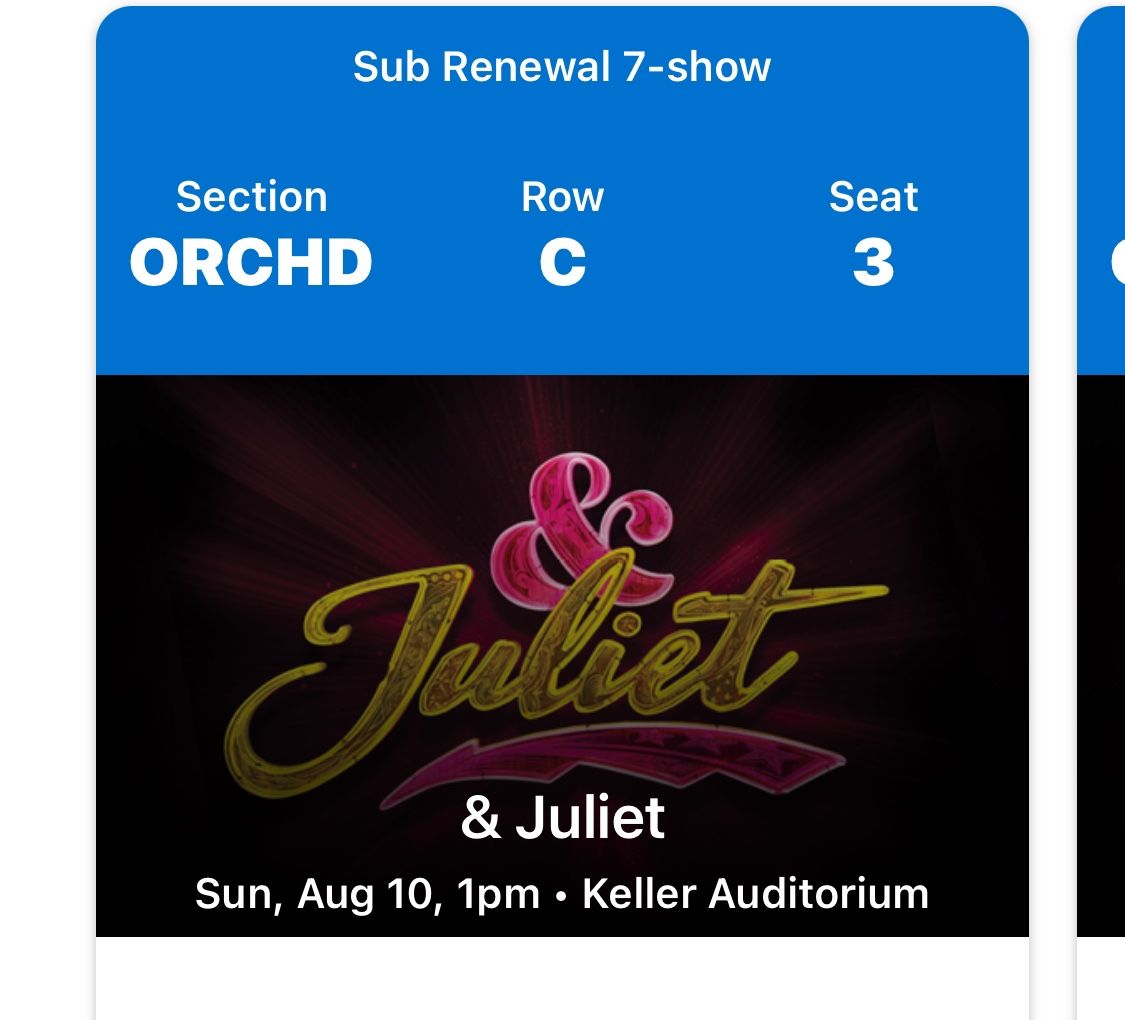 Broadway Musical - & Juliet - 8/10