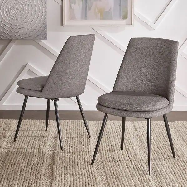 Brand new set of Inspire Q Saki Dining Chairs (set of 2). Box has some cosmetic wear from storage.