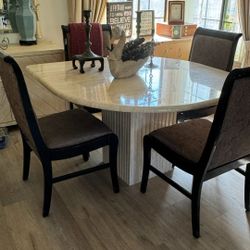 Ello Travertine All Granite Table ; Made in Italy -   Italian Granite Table