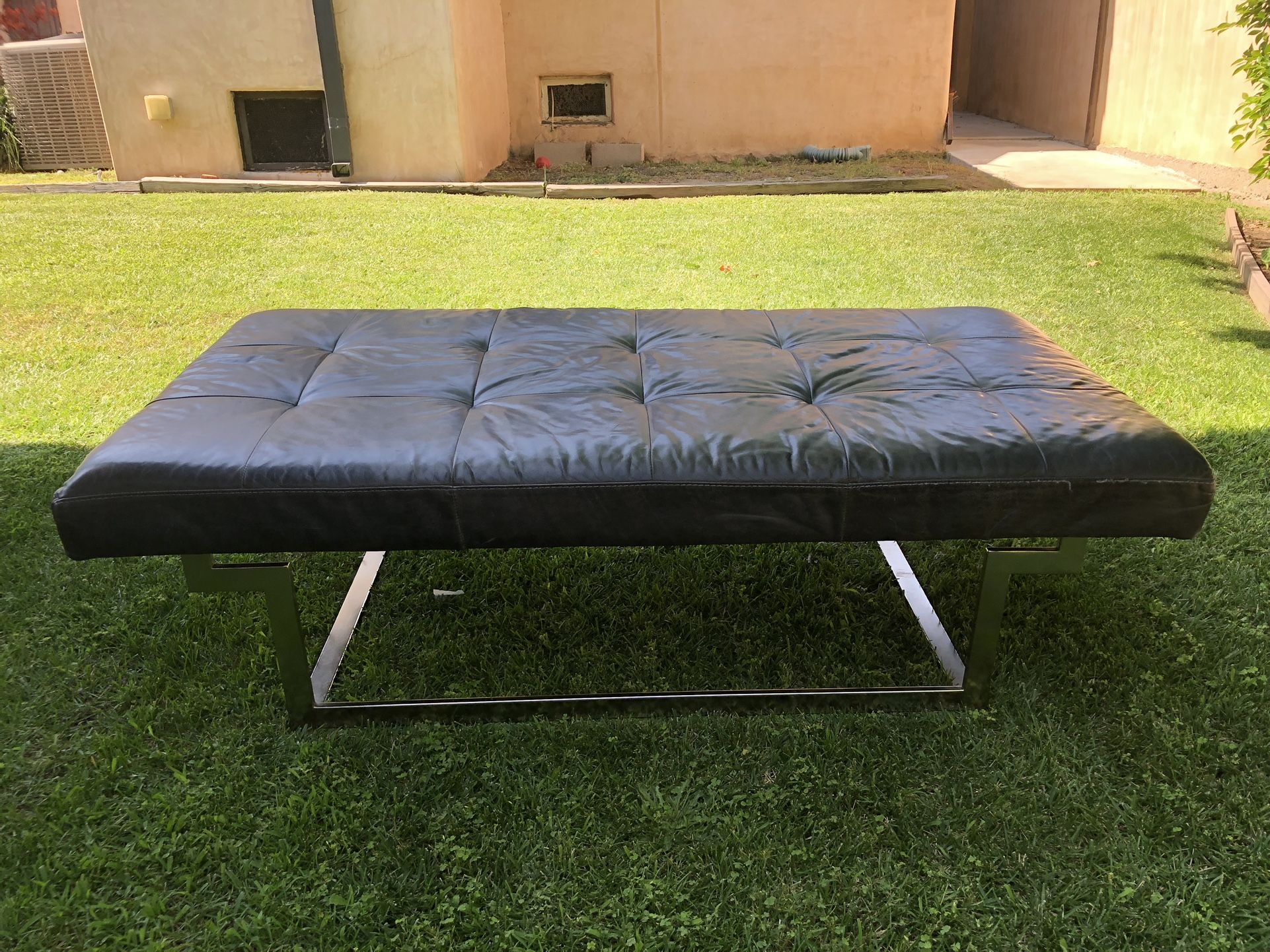 Leather Ottoman