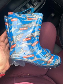 Blue rain boots with lights size 9/10