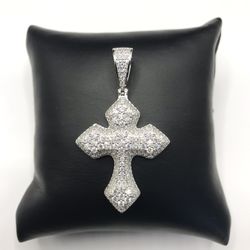 925 Sterling Silver 4.80CT MOISSANITE Cross men’s pendant 