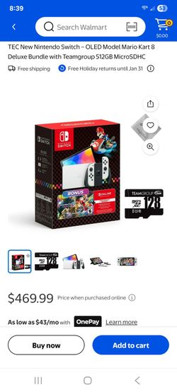 Switch Oled with mario Kart