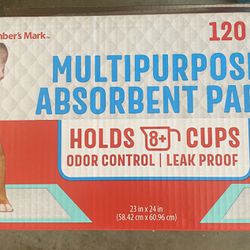 MULTIPURPOSE ABSORBENT PADS …ONLY USED SOME STILL MORE THAN HALF BOX …$15 DLLS 