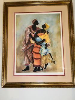 Vintage Festive Family signed by Kathleen Atkins Wilson stamped 494/1500
