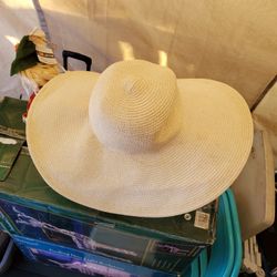 Tan Ladies Large Brim Hat