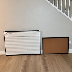 Two Message Boards- 48x35” Quartet Prestige Magnetic Erase Planner Board & 24x36" Quartet Cork Board