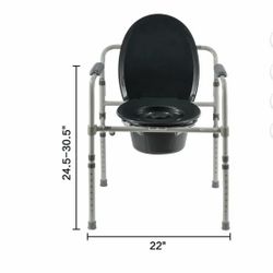 Foldable 3 in 1 bedside commode Toilet